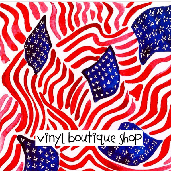 Patterned Vinyl, Red, blue and white zebra print craft vinyl sheet - HTV or  Adhesive Vinyl - pattern vinyl HTV1238