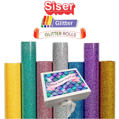 Glitter Rolls 12”x 5 foot Heat Transfer Vinyl - Vinyl Boutique Shop